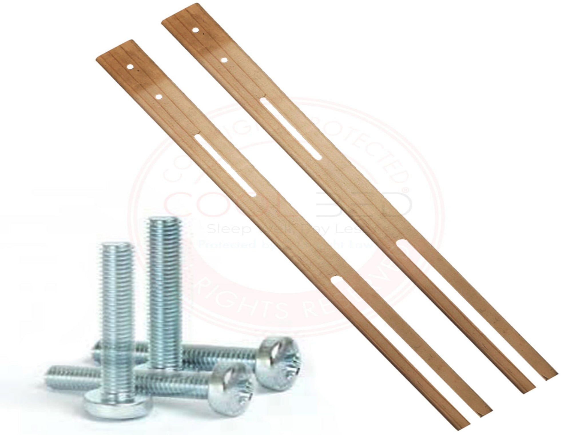 Universal Wooden Headboard Struts, Slotted Legs for Divan Bed Headboard Support & Pre-Drilled + Screws