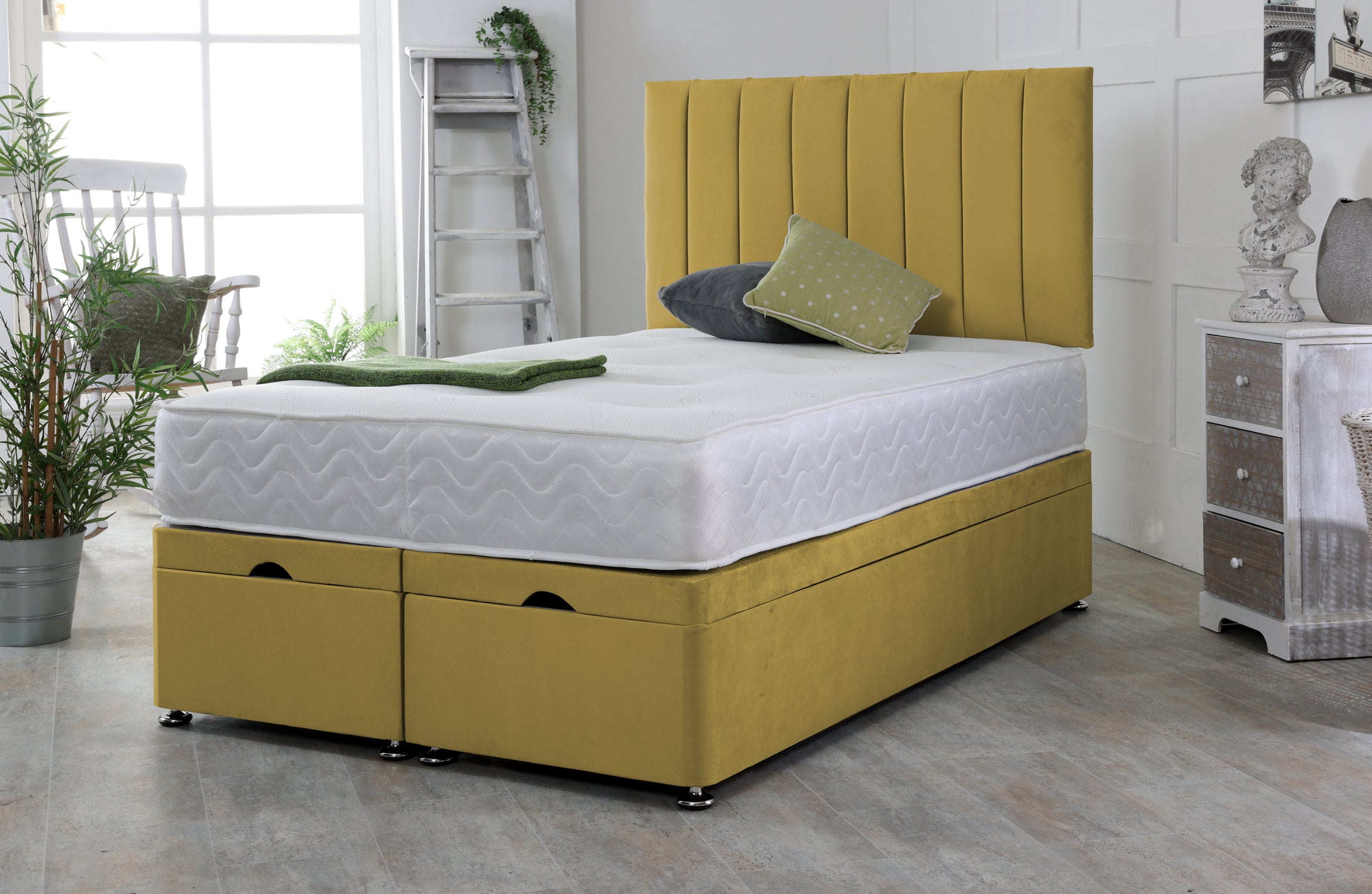Aero Ottoman Bed Base Set with Headboard