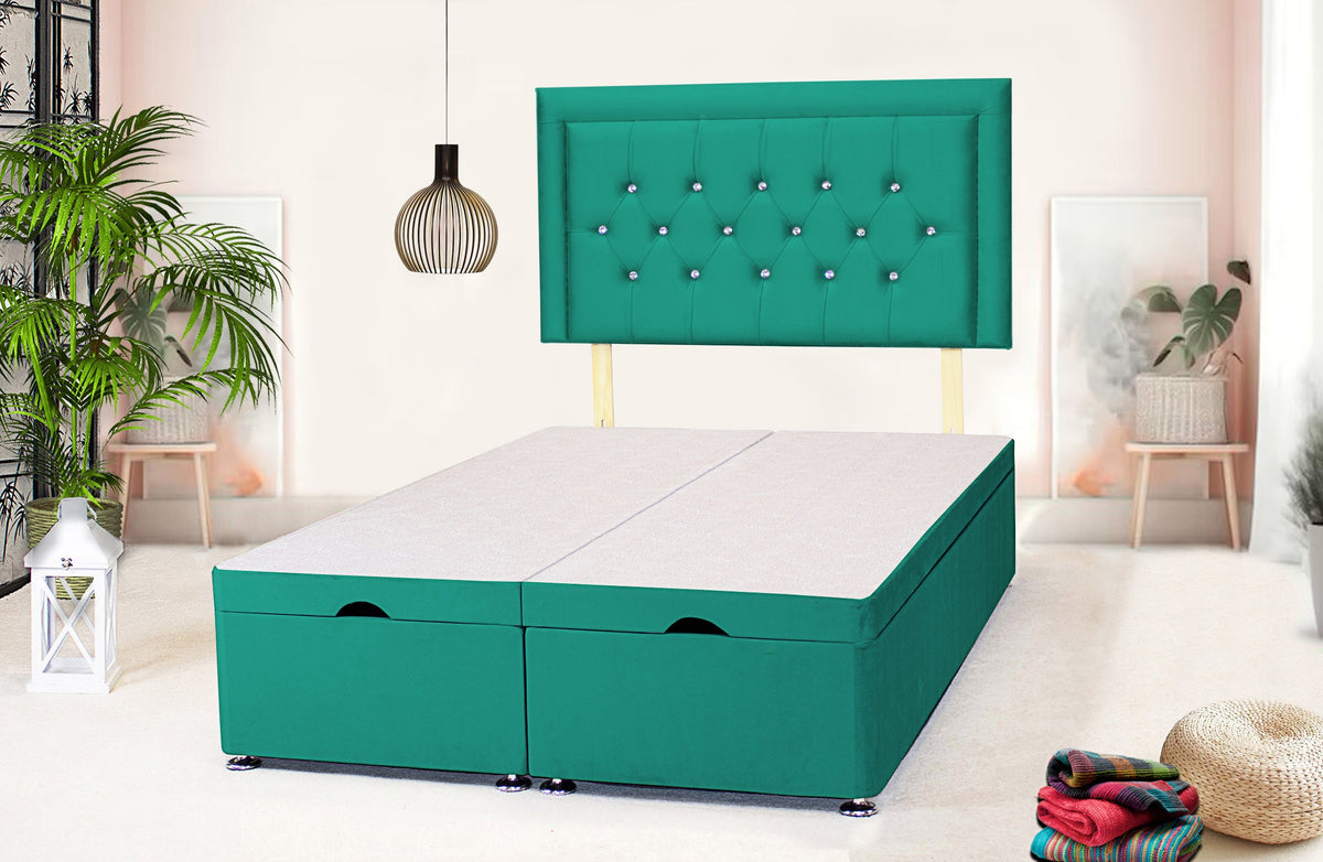 Ottoman Divan Bed with Mattress & Miami Headboard
