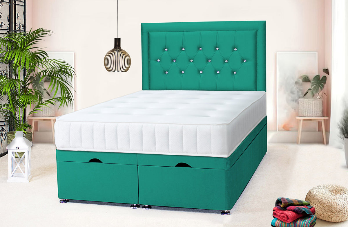 Ottoman Divan Bed with Mattress & Miami Headboard