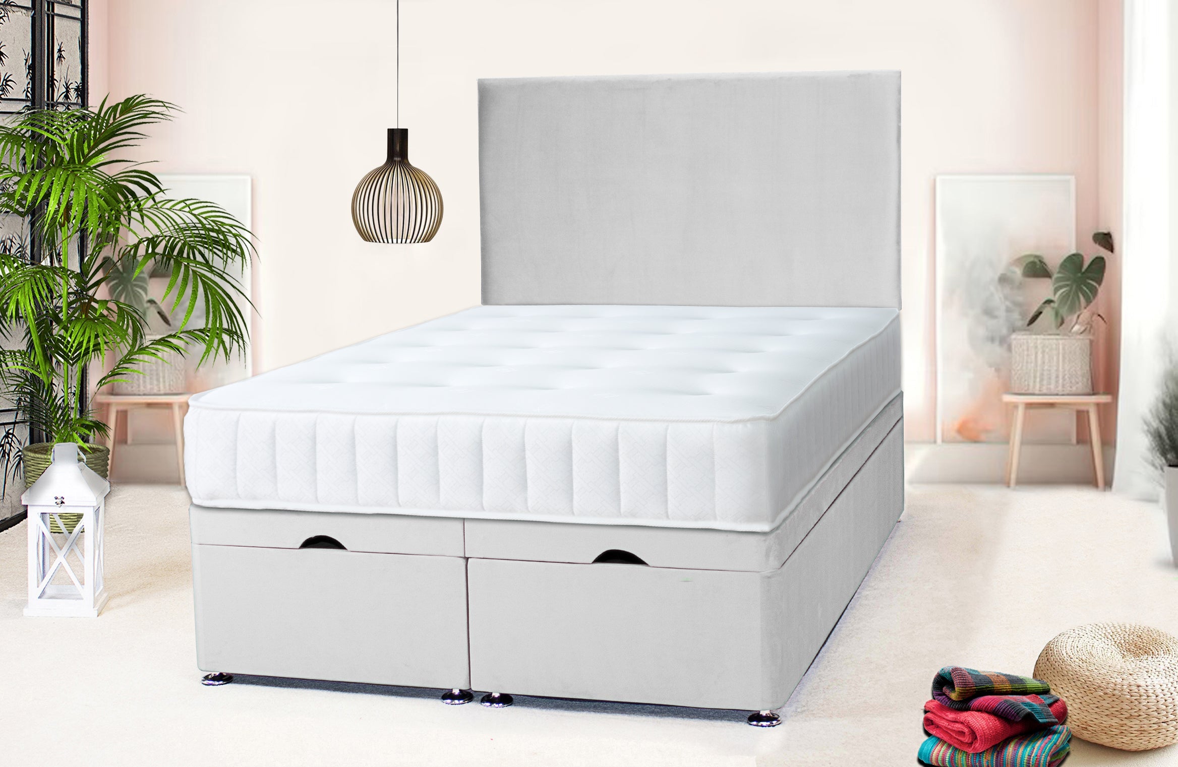 Ottoman Divan Bed Base & Plain Headboard