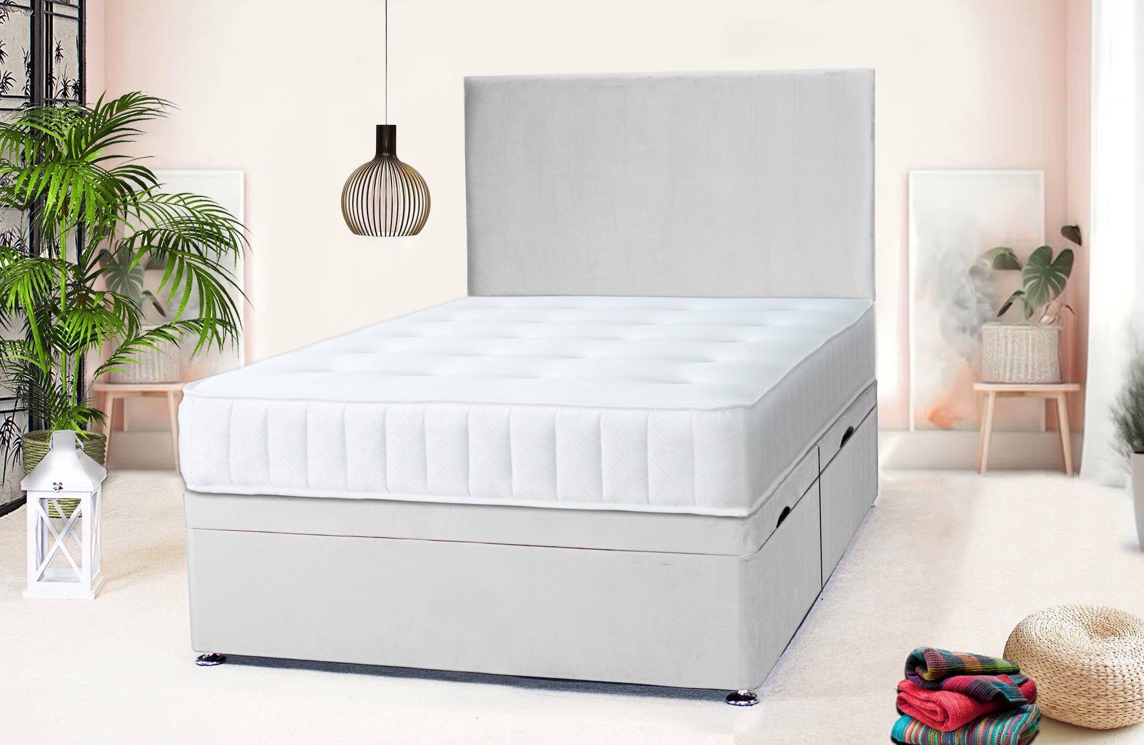 Ottoman Divan Bed Base & Plain Headboard