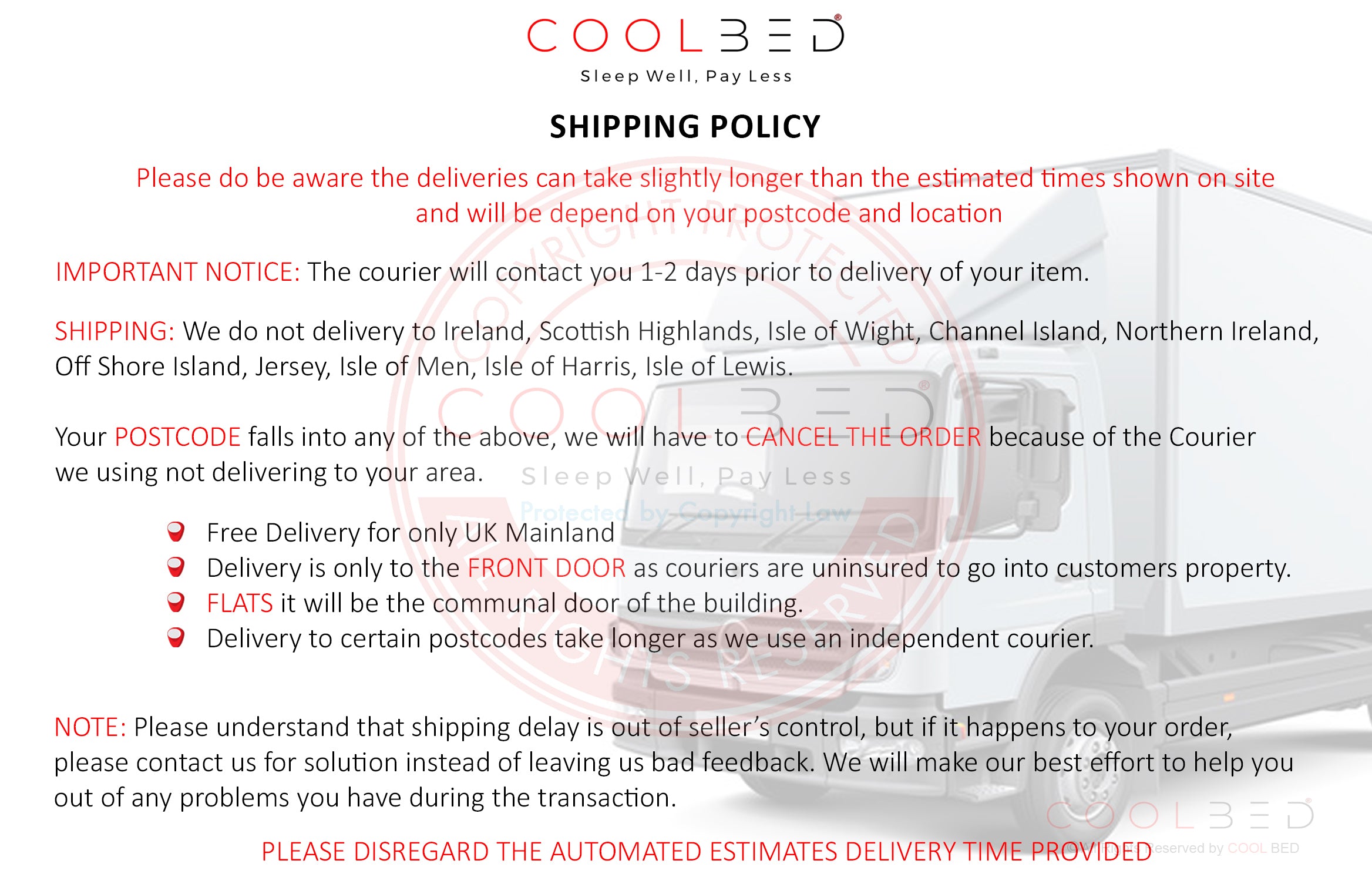 Chesterfield Floor Standing 54" Headboard