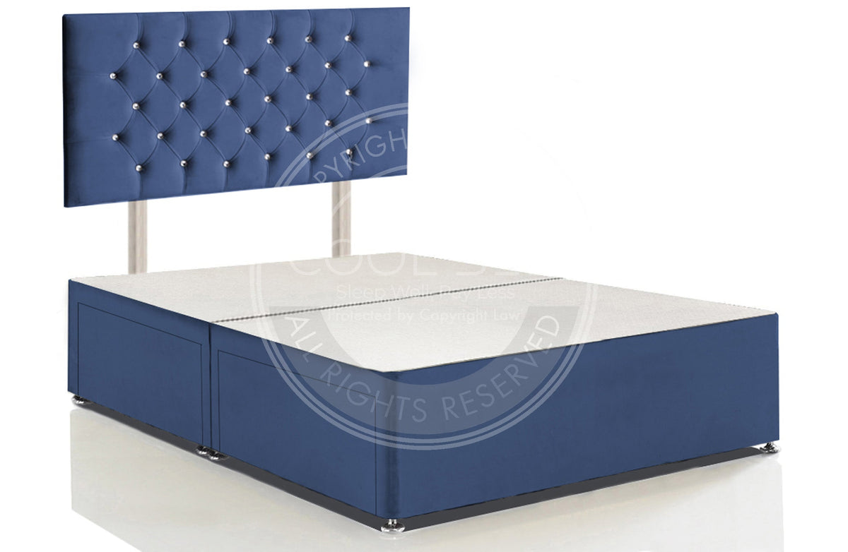 Divan Bed Base & Chesterfield Headboard