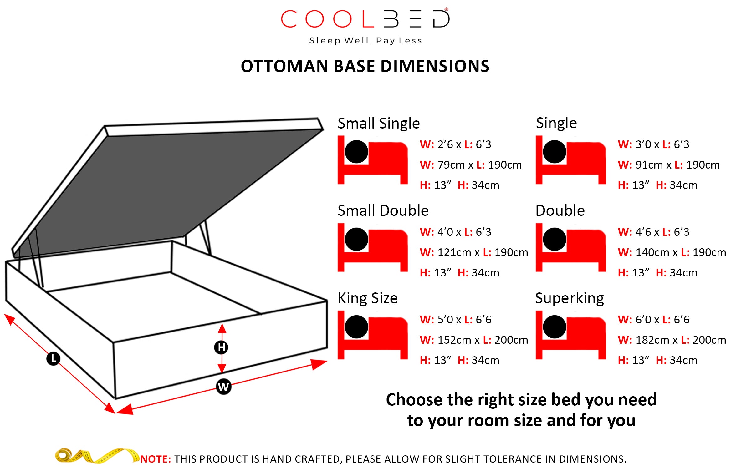 Miami Ottoman Bed Base Set with Headboard