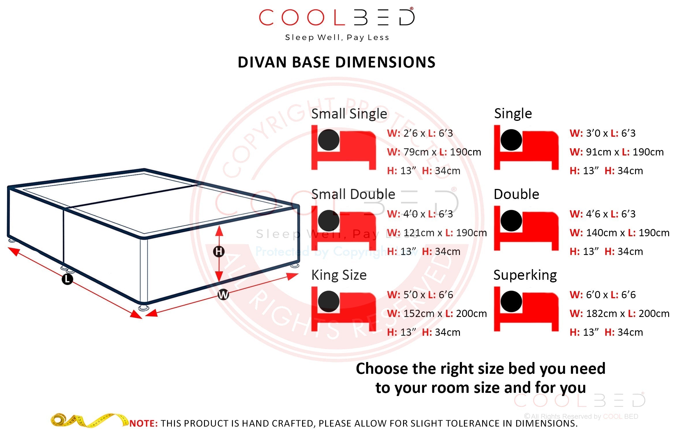 Cube Divan Bed Base Set with Headboard