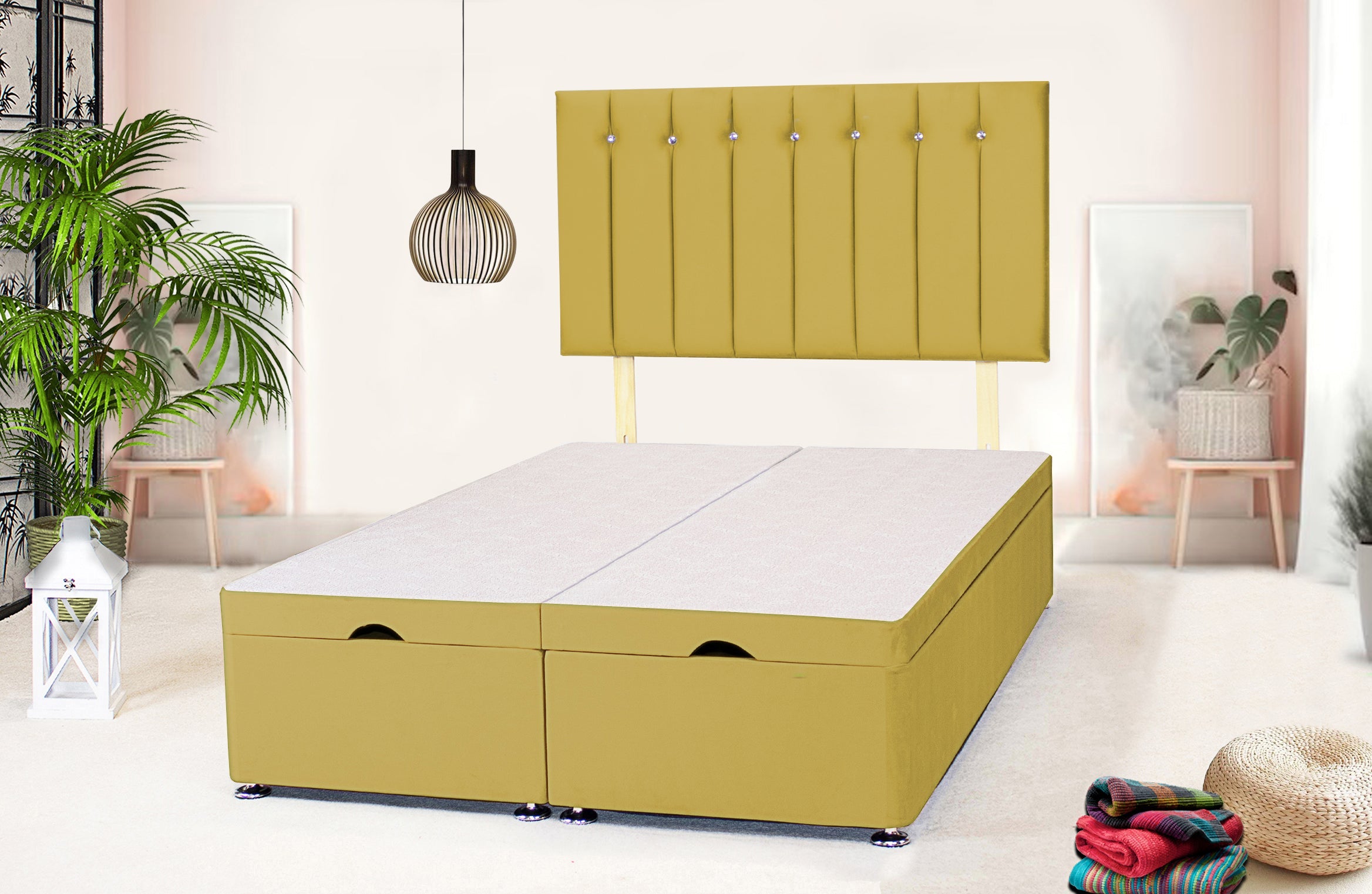 Ottoman Divan Bed with Mattress & Delight Headboard