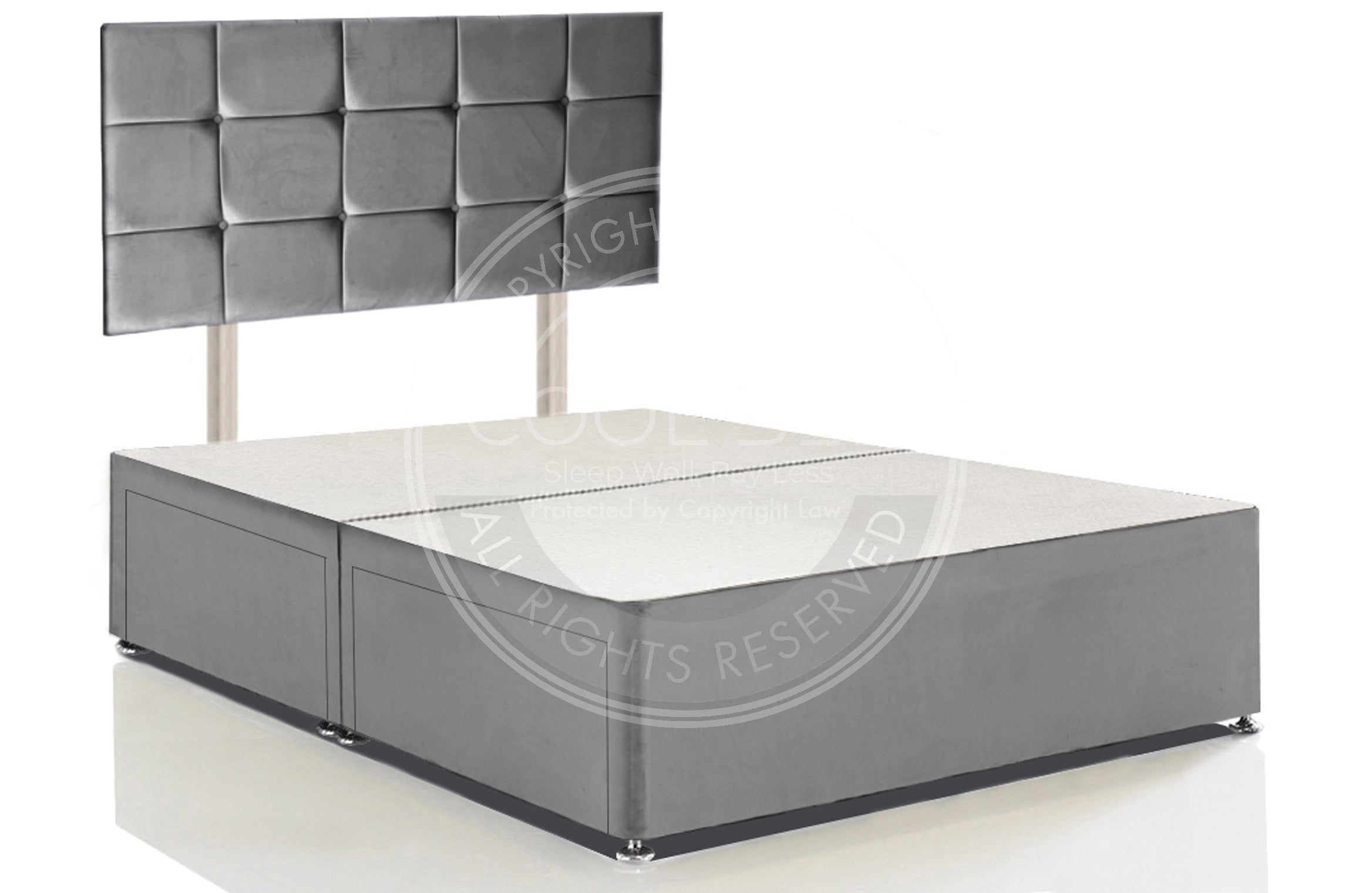 Divan Bed Base & Cube Headboard