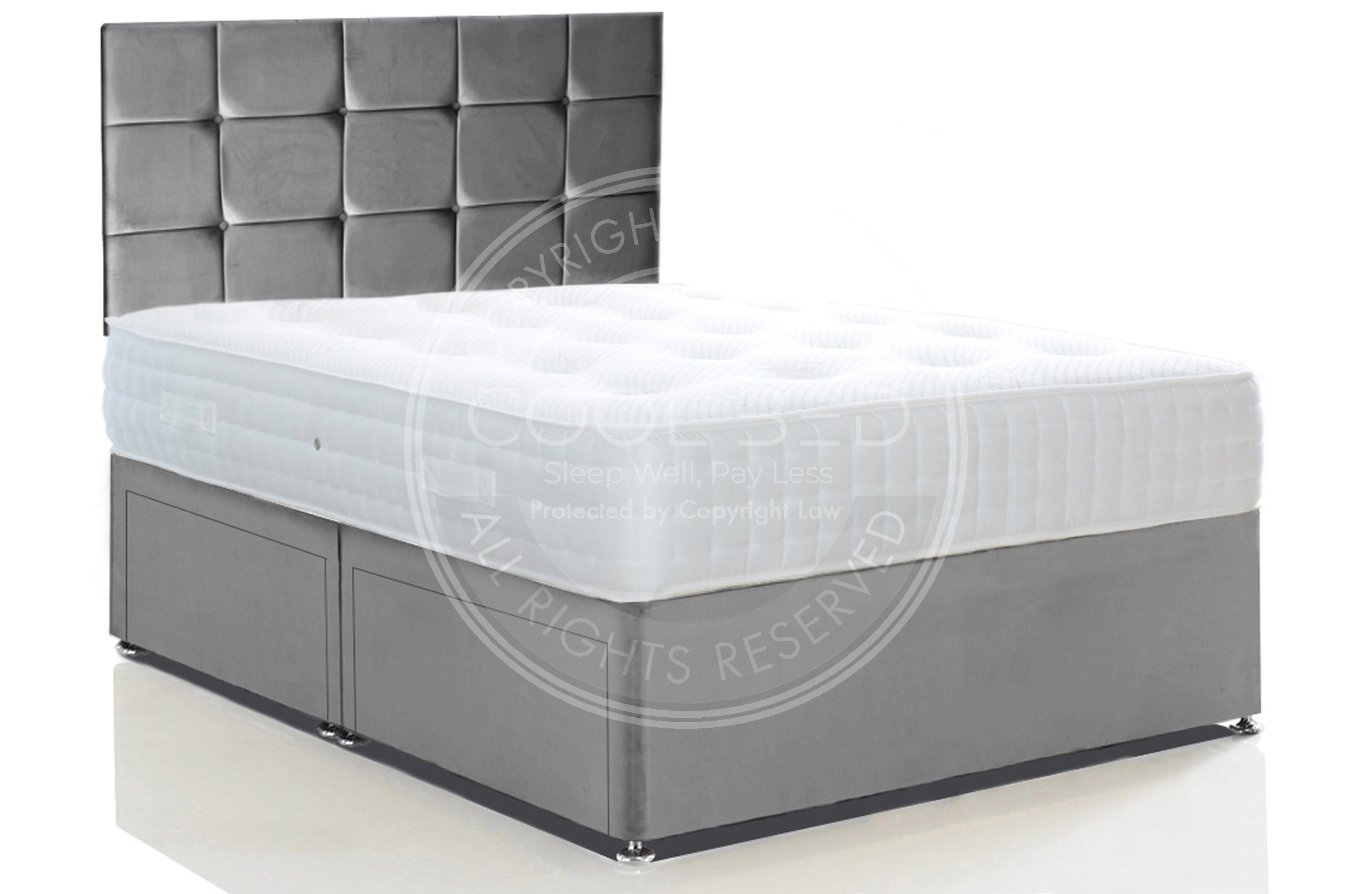 Divan Bed Base & Cube Headboard