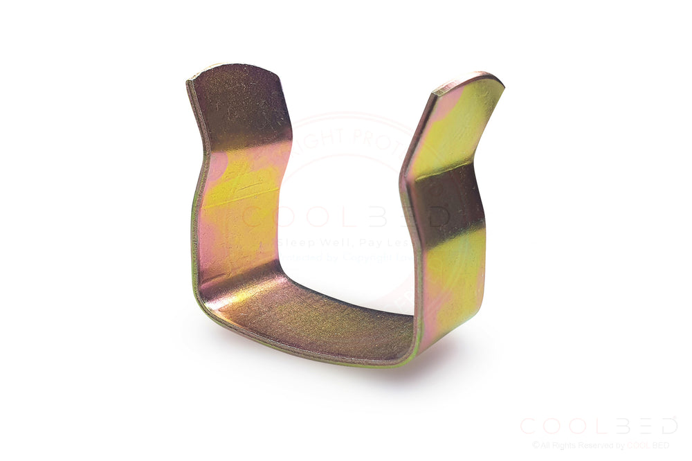 2 x Metal U Clips For Joining Divan Bed Bases